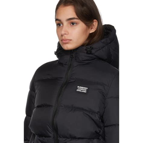 burberry black monogram puffer down leith jacket|Burberry Monogram Puffer Down Leith Jacket in Black .